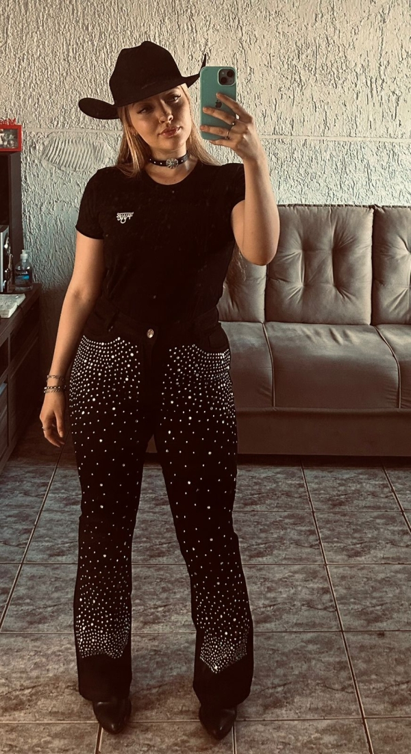 Calça country feminina em pedrarias - Imagem 3