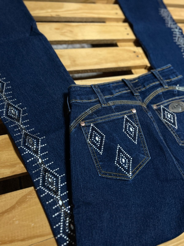 CALÇA JEANS FEMININA COM PEDRARIAS - Imagem 8