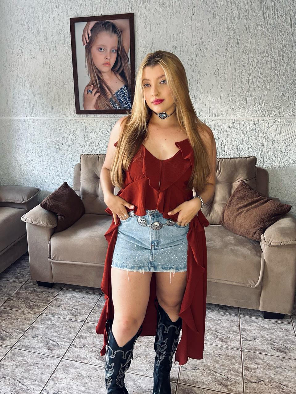 BATA COM BABADOS LONGA BOHO CHIC