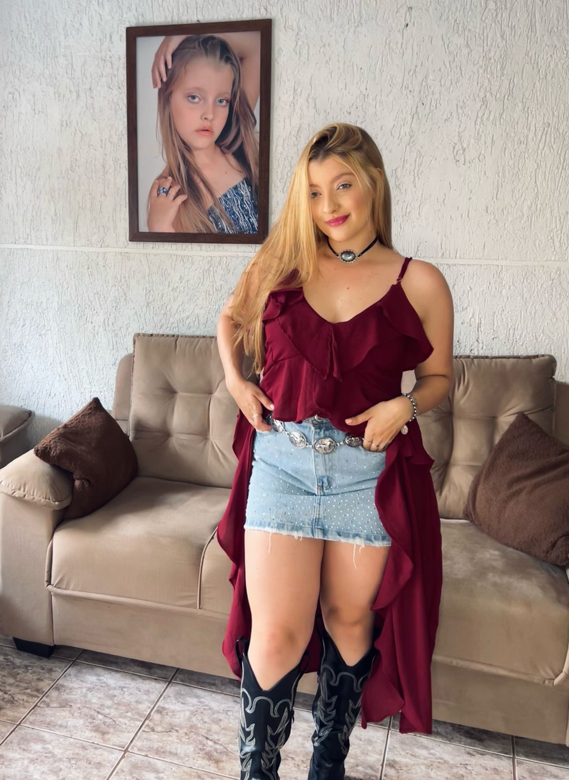 BATA COM BABADOS LONGA BOHO CHIC - Imagem 3