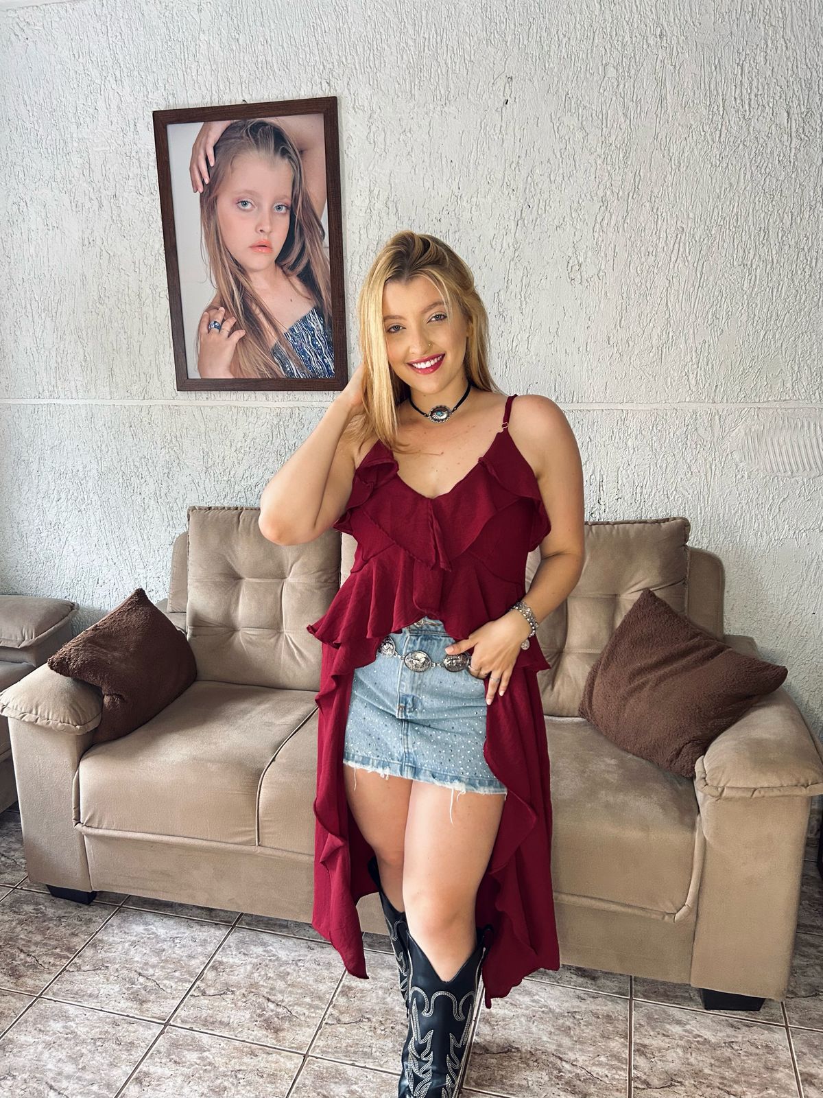 BATA COM BABADOS LONGA BOHO CHIC - Imagem 2