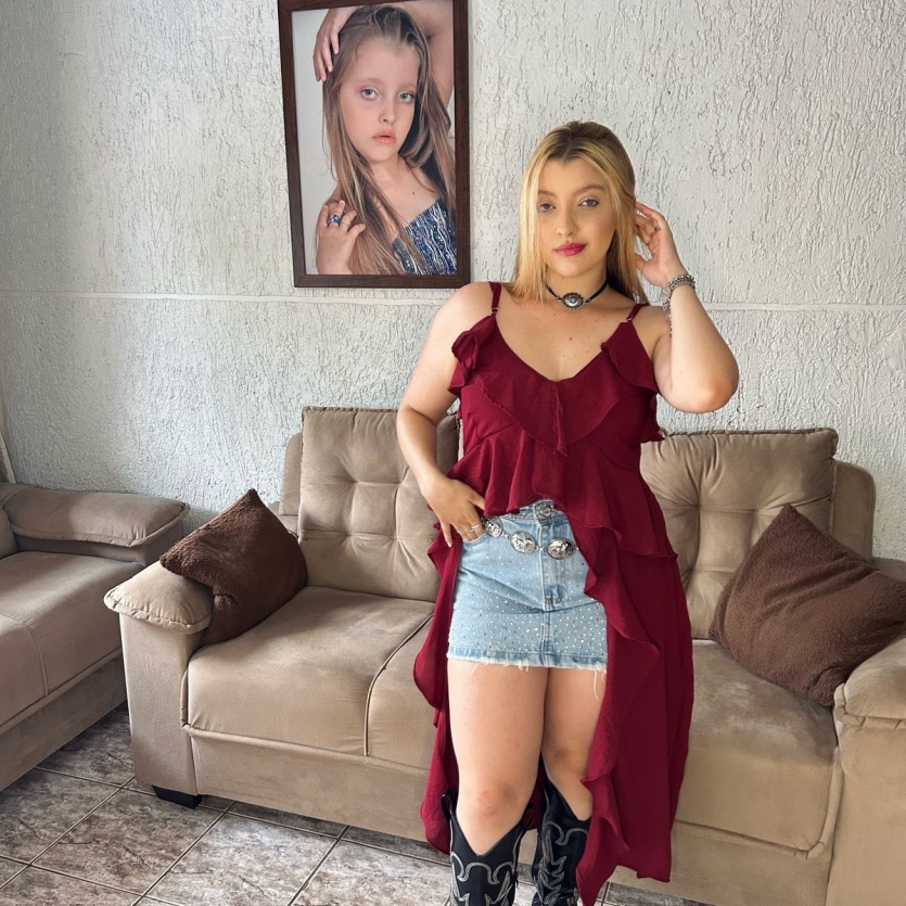 BATA COM BABADOS LONGA BOHO CHIC