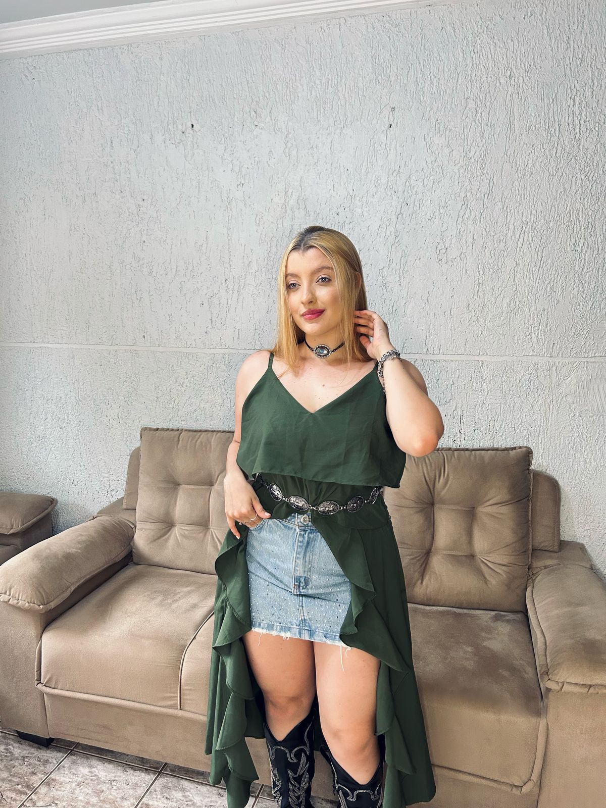 BATA COM BABADOS LONGA BOHO CHIC - Imagem 2
