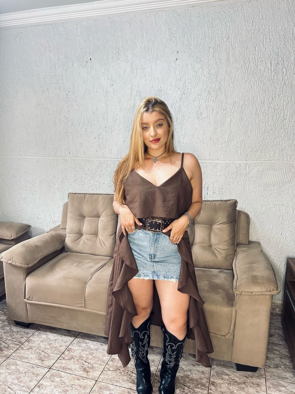 BATA COM BABADOS LONGA BOHO CHIC - Imagem 2