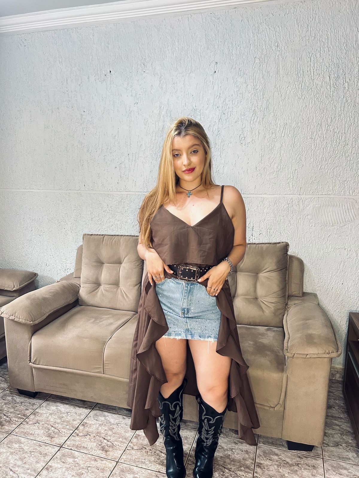 BATA COM BABADOS LONGA BOHO CHIC - Imagem 2