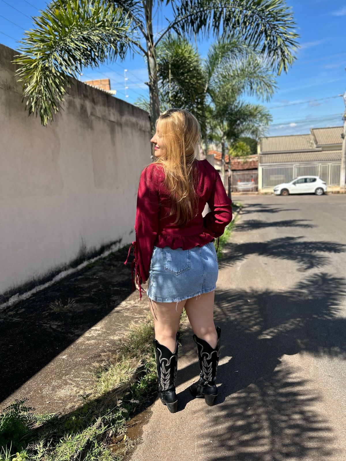 CAMISA FEMININA COM BABADOS - Imagem 2