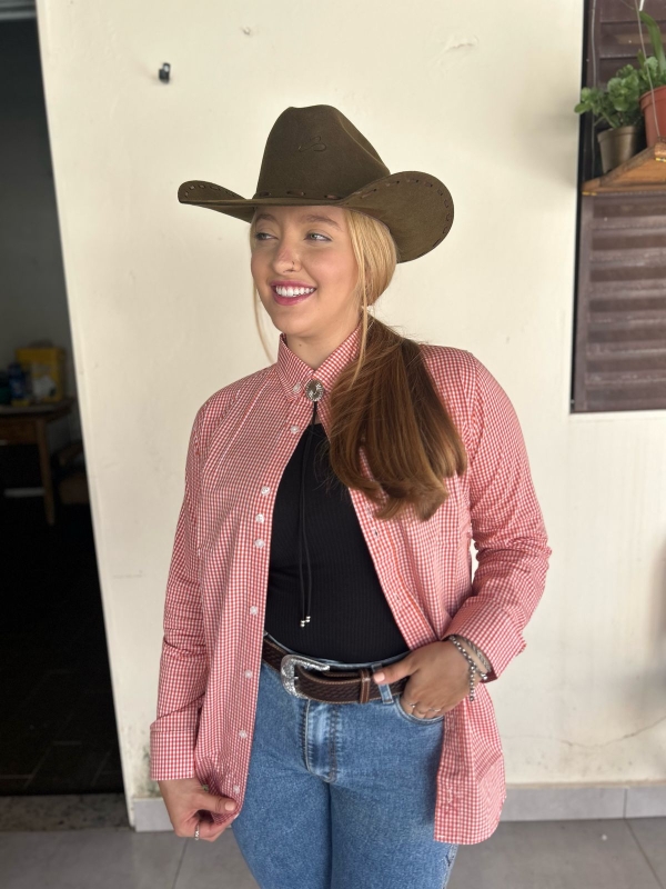 CAMISA SOCIAL XADREZ FEMININA