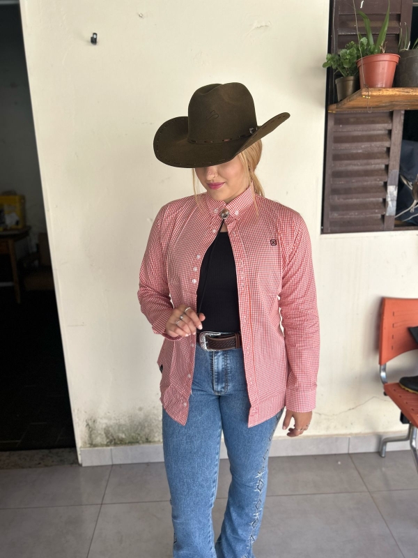 CAMISA SOCIAL XADREZ FEMININA - Imagem 3