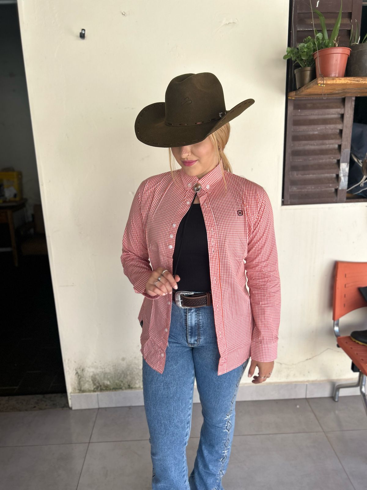 CAMISA SOCIAL XADREZ FEMININA - Imagem 3