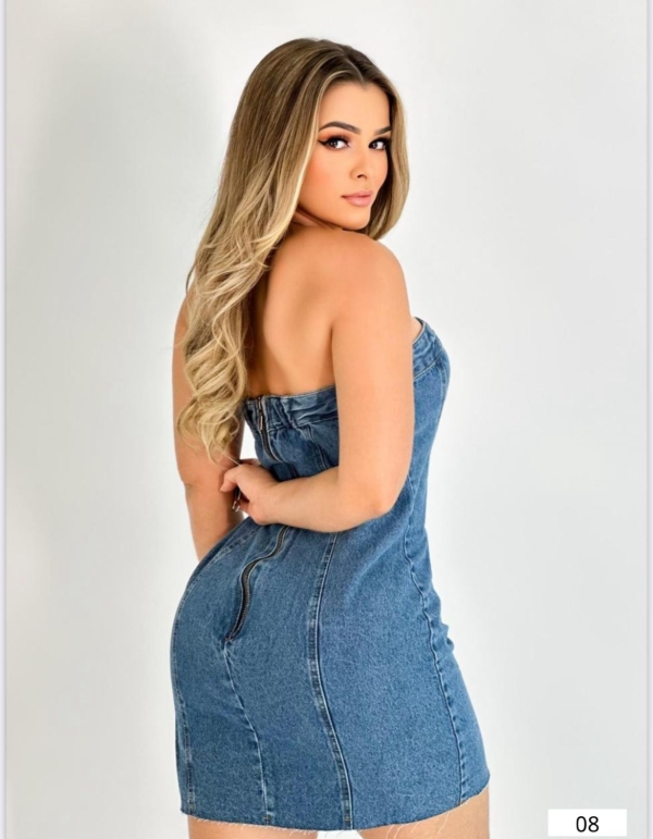 VESTIDO JEANS COM ZÍPER - Imagem 2