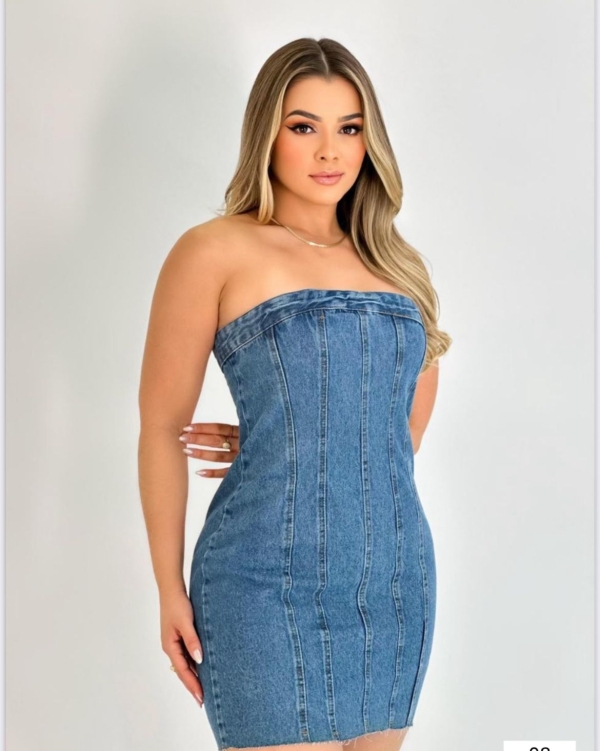 VESTIDO JEANS COM ZÍPER