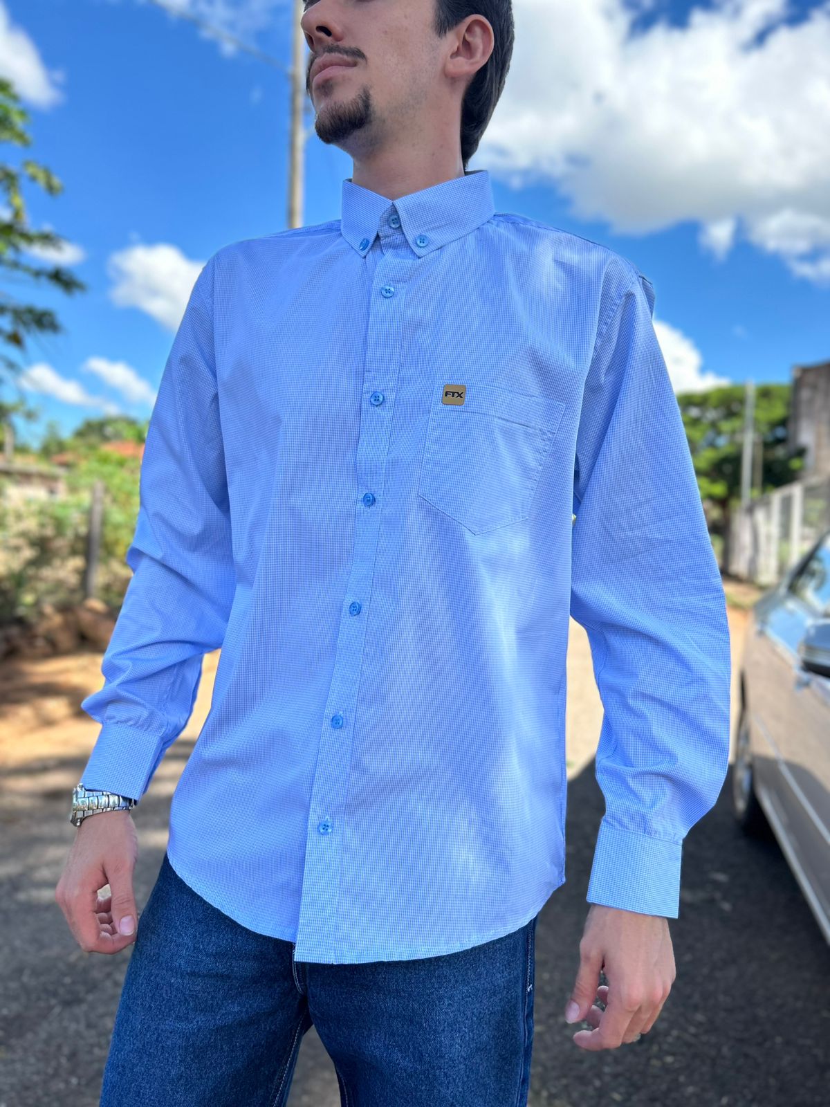 CAMISA XADREZ MASCULINA MANGA LONGA