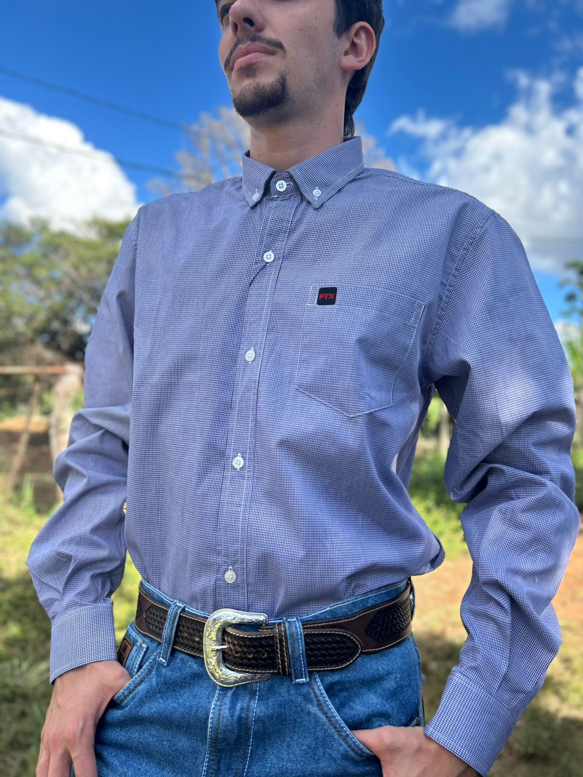 CAMISA XADREZ MASCULINA MANGA LONGA - Imagem 2