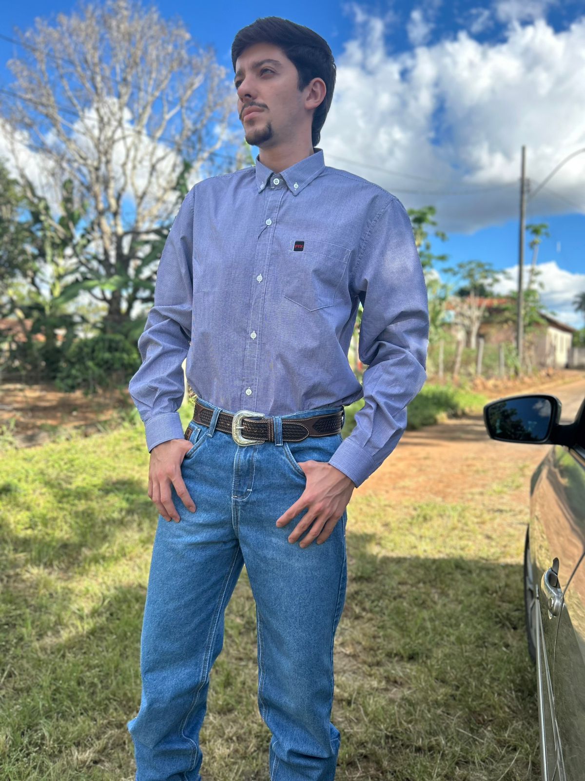 CAMISA XADREZ MASCULINA MANGA LONGA