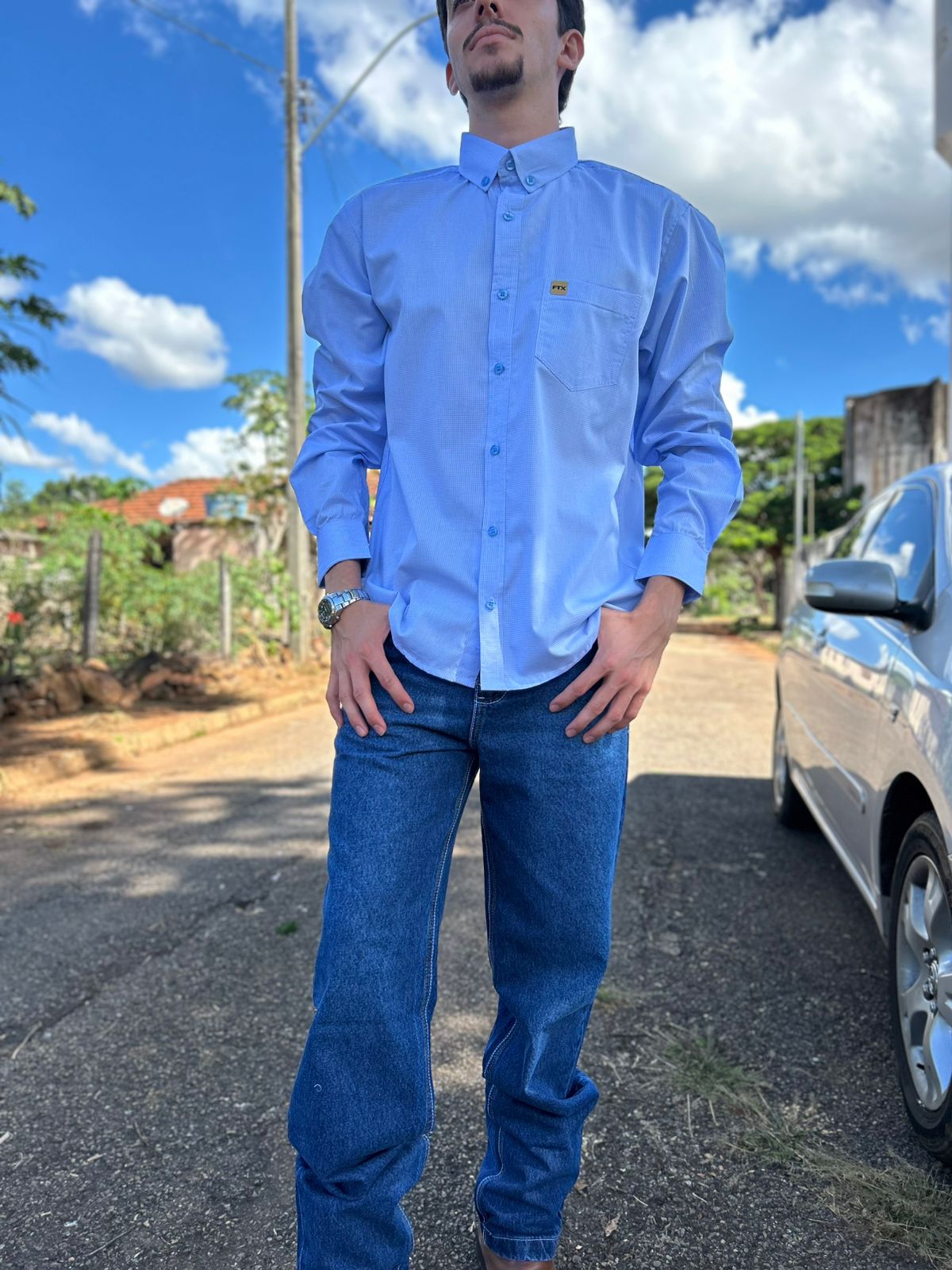 CAMISA XADREZ MASCULINA MANGA LONGA - Imagem 2
