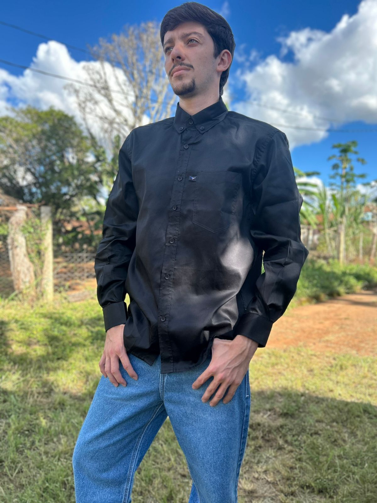 CAMISA XADREZ MASCULINA MANGA LONGA