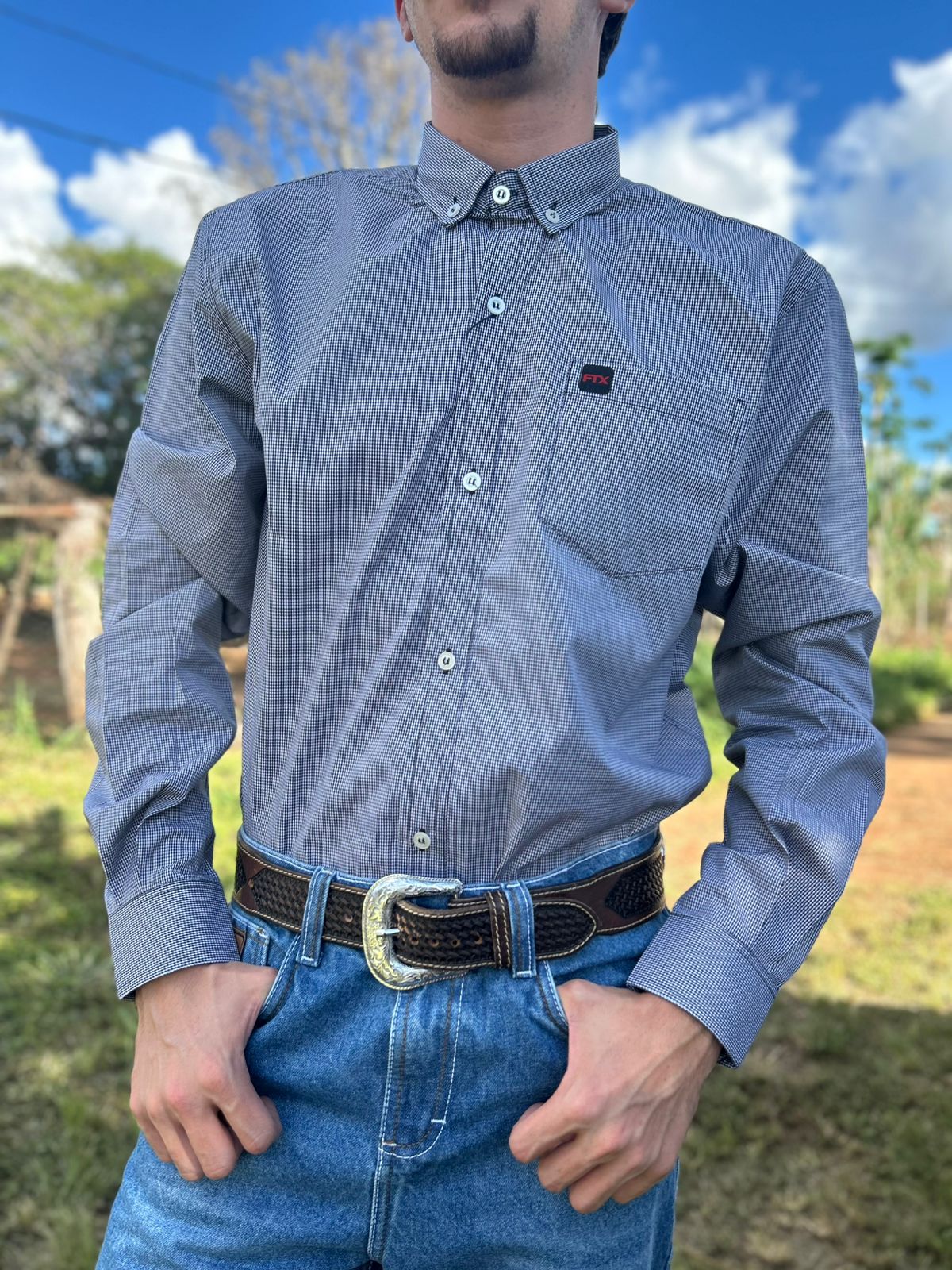 CAMISA XADREZ MASCULINA MANGA LONGA - Imagem 2