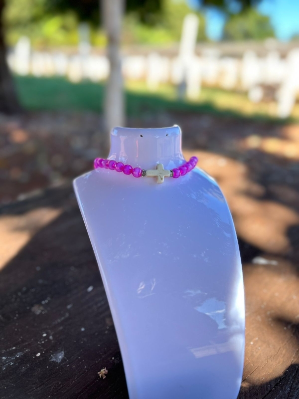 CHOCKER CRUCIFIXO ROSA - Imagem 2