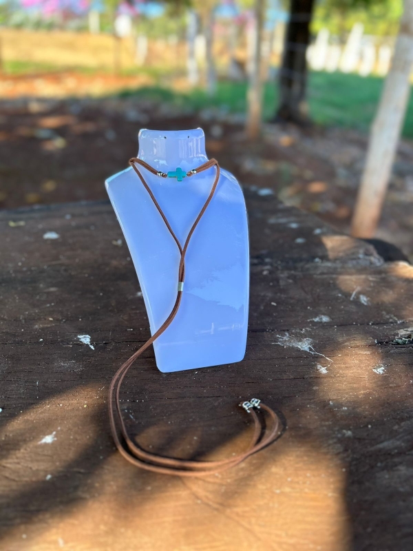 GRAVATINHA CHOCKER DUPLA CRUCIFIXO