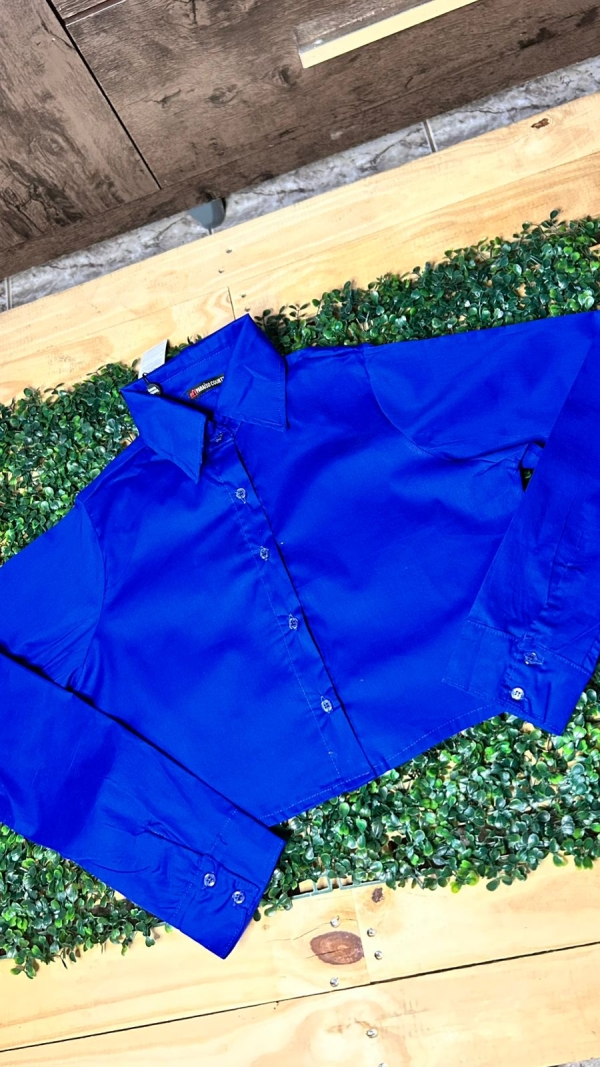 CAMISA CROPPED MANGA LONGA